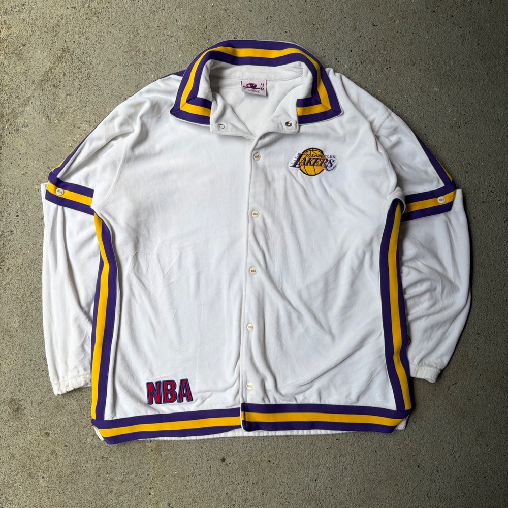 Unique Sports Generation NBA Los Angeles Lakers Warm Up Jacket White Large